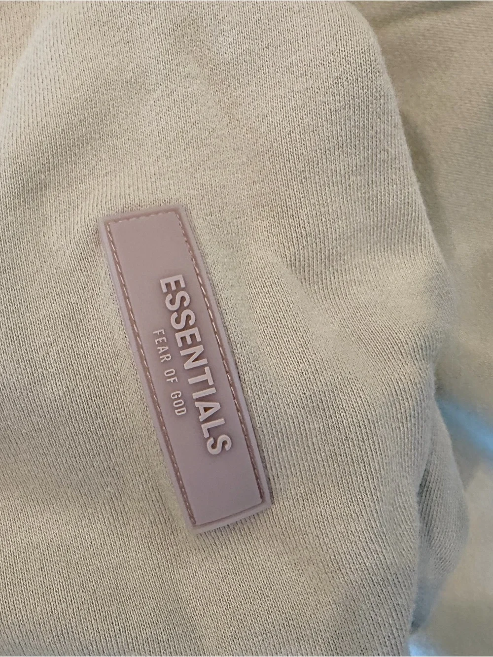 Large Fear of God ESSENTIALS Hoodie in Light Green
